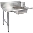 John Boos 14 Gauge Stainless Steel Soiled Dishtable with Left Leg, 132 inch.