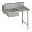 John Boos 14 Gauge Stainless Steel Soiled Dishtable with Right Leg, 132 inch.