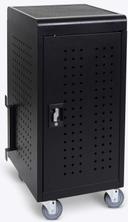 Luxor Black 24 Tablet / Chromebook Charging Cart, 17.125 x 21.1 x 32.9 inch Height