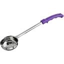 Winco Stainless Steel One Piece Perforated Food Portioner with Purple Handle, 4 Ounce -- 12 per case.