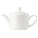 Monaco Vogue White Alumina Vitrified 15 Ounce Teapot, 6 count