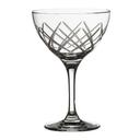 Diamond Cut Crystalline 8 Ounce Martini Cocktail Glass, 24 count