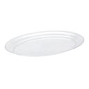 Platter Pleasers Polystyrene 16 x 11 inch Rigid Clear Oval Platter