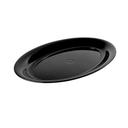 Platter Pleasers Polystyrene 16 x 11 inch Rigid Black Oval Platter