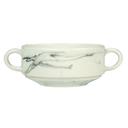 Storytellers Porcelain 5 inch Smoke Cream Soup Bowl with Large Handle