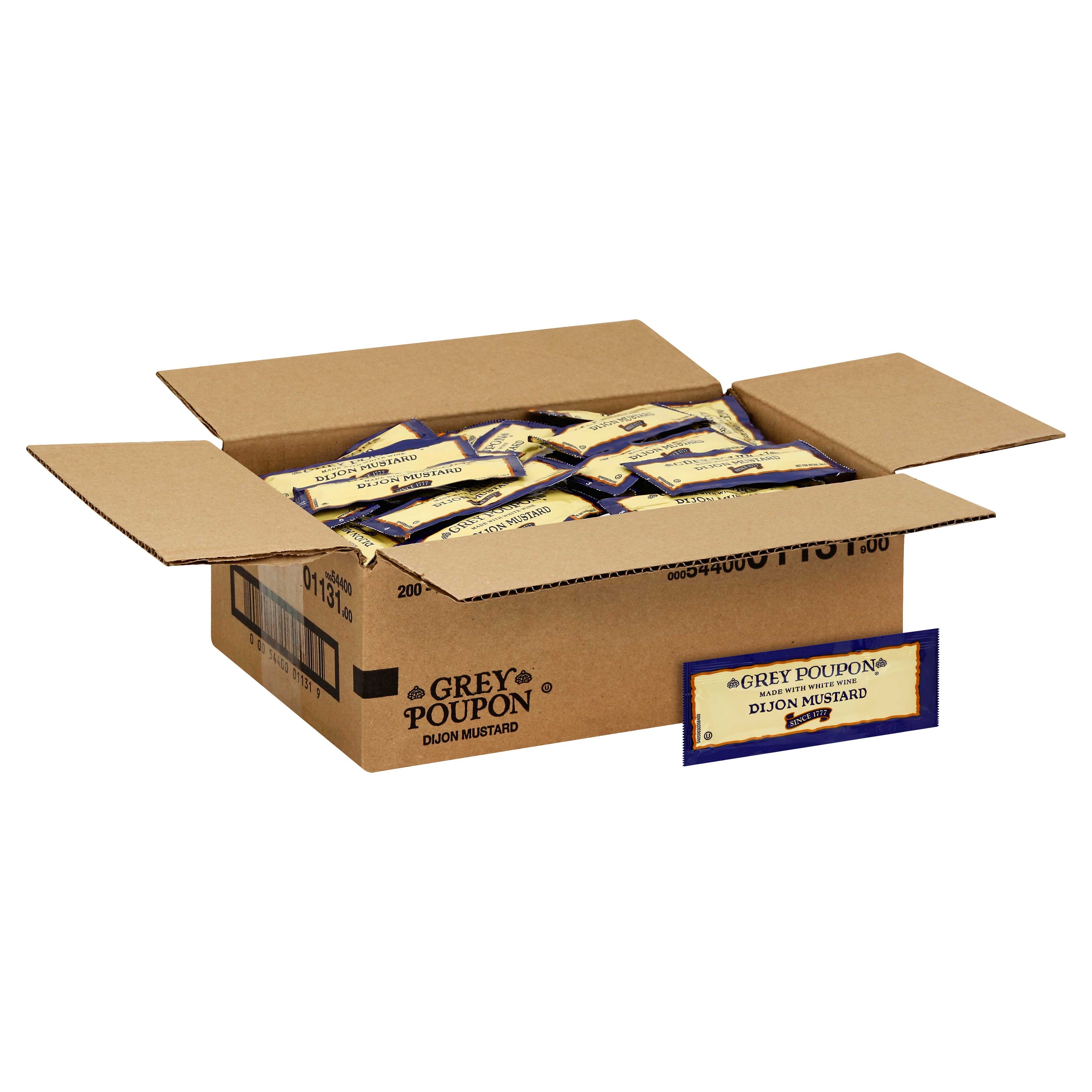 Grey Poupon Dijon Mustard Packets, .25 Ounce -- 200 per case.