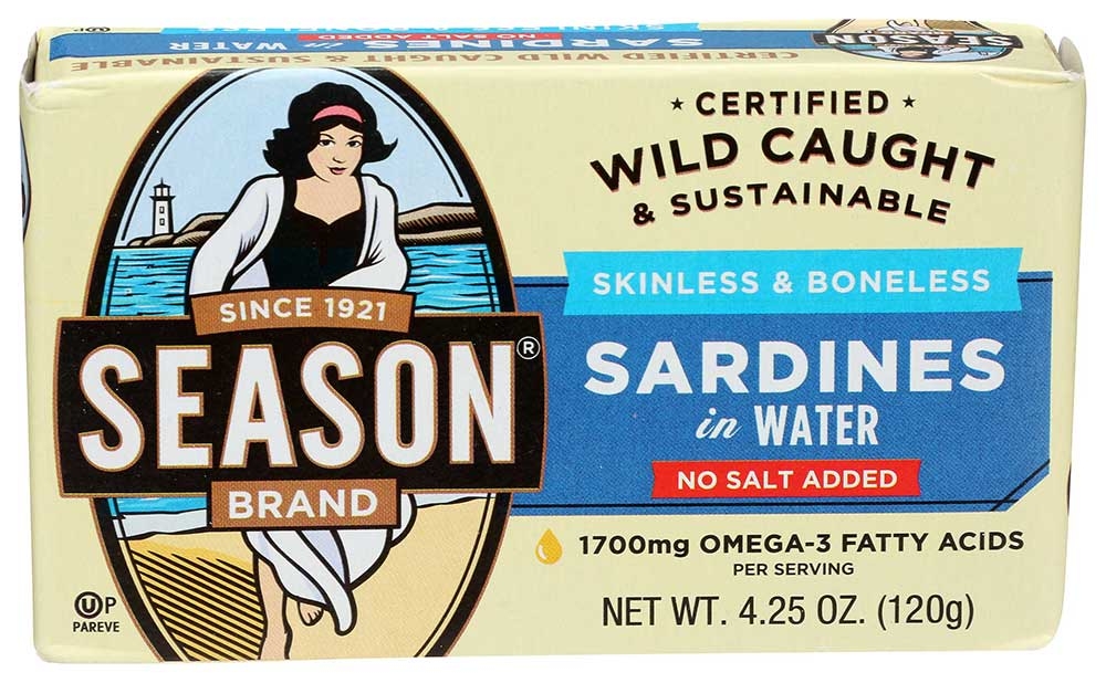 Seas Sard S&B Wtr No Salt - 4.375ounce each -- 12 per case.