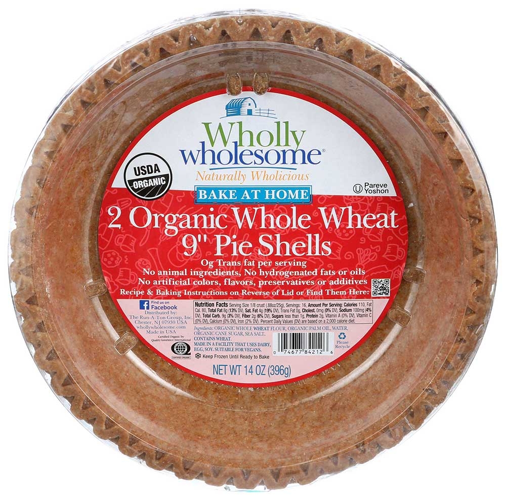 Wholly Wholesome Organic Whole Wheat Pie Shell, 14 Ounce -- 12 per case.