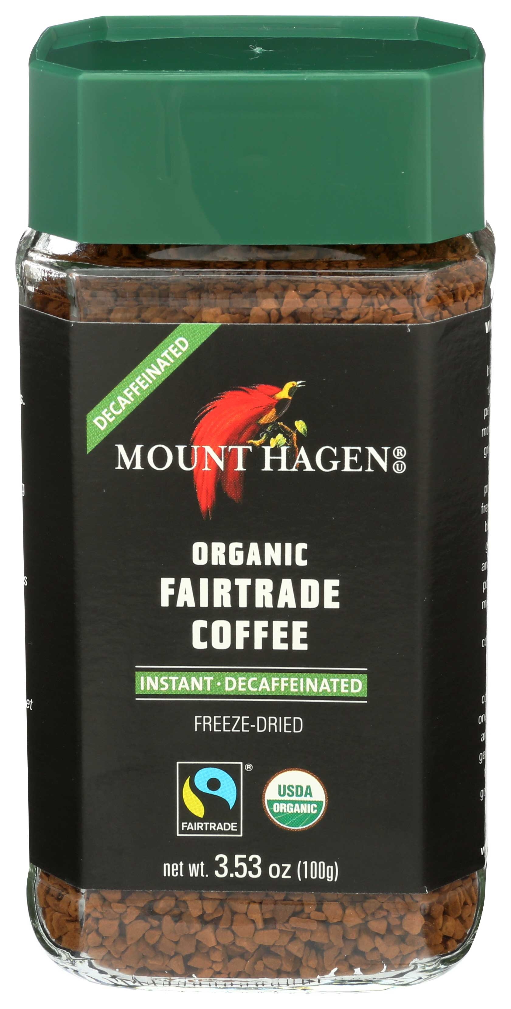 Mount Hagen Organic Decaffeinated Instant Coffee, 3.53 Ounce Jar -- 6 per case