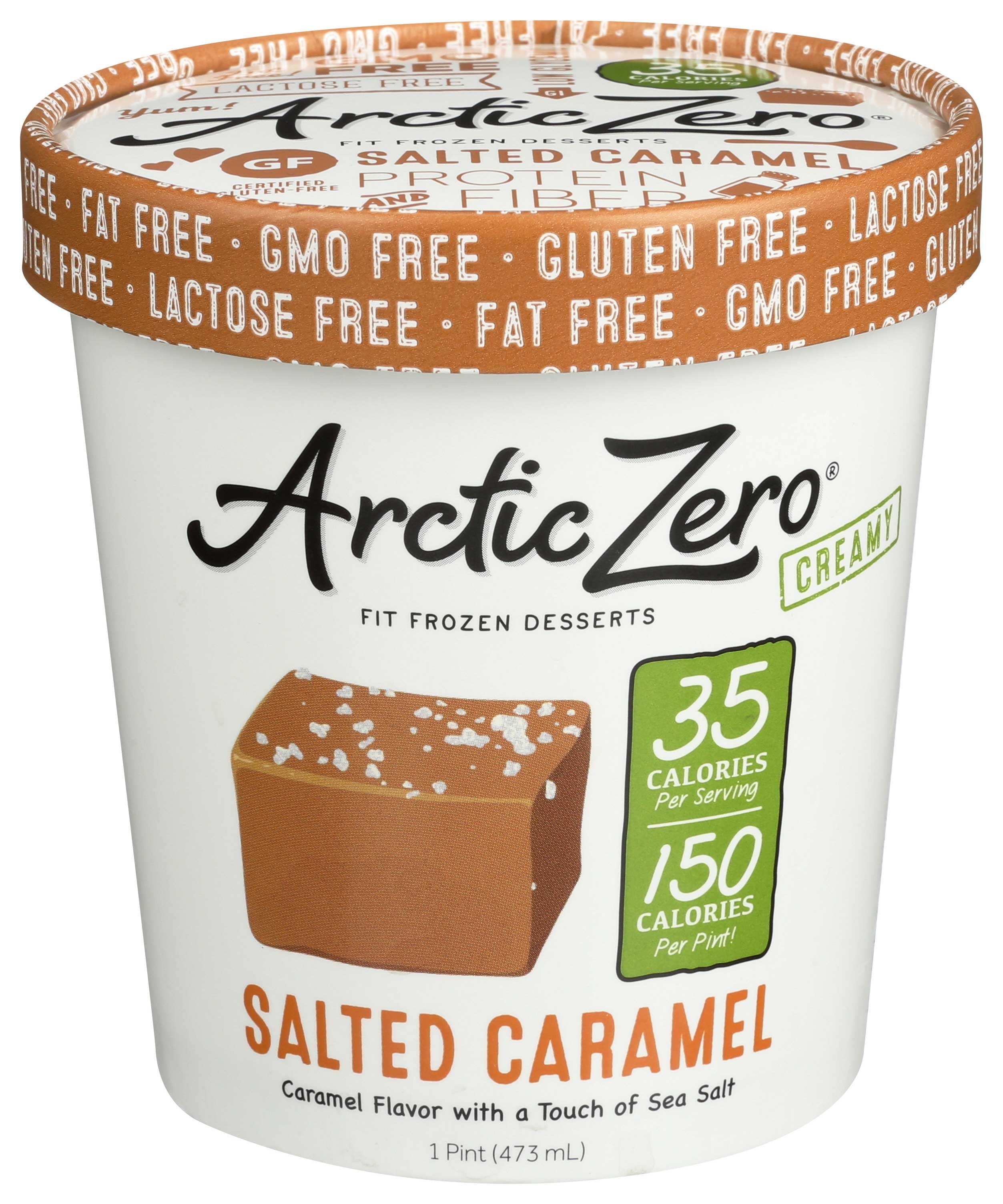 Arctic Zero Salted Caramel Ice Cream, 16 Fluid Ounce -- 8 per case