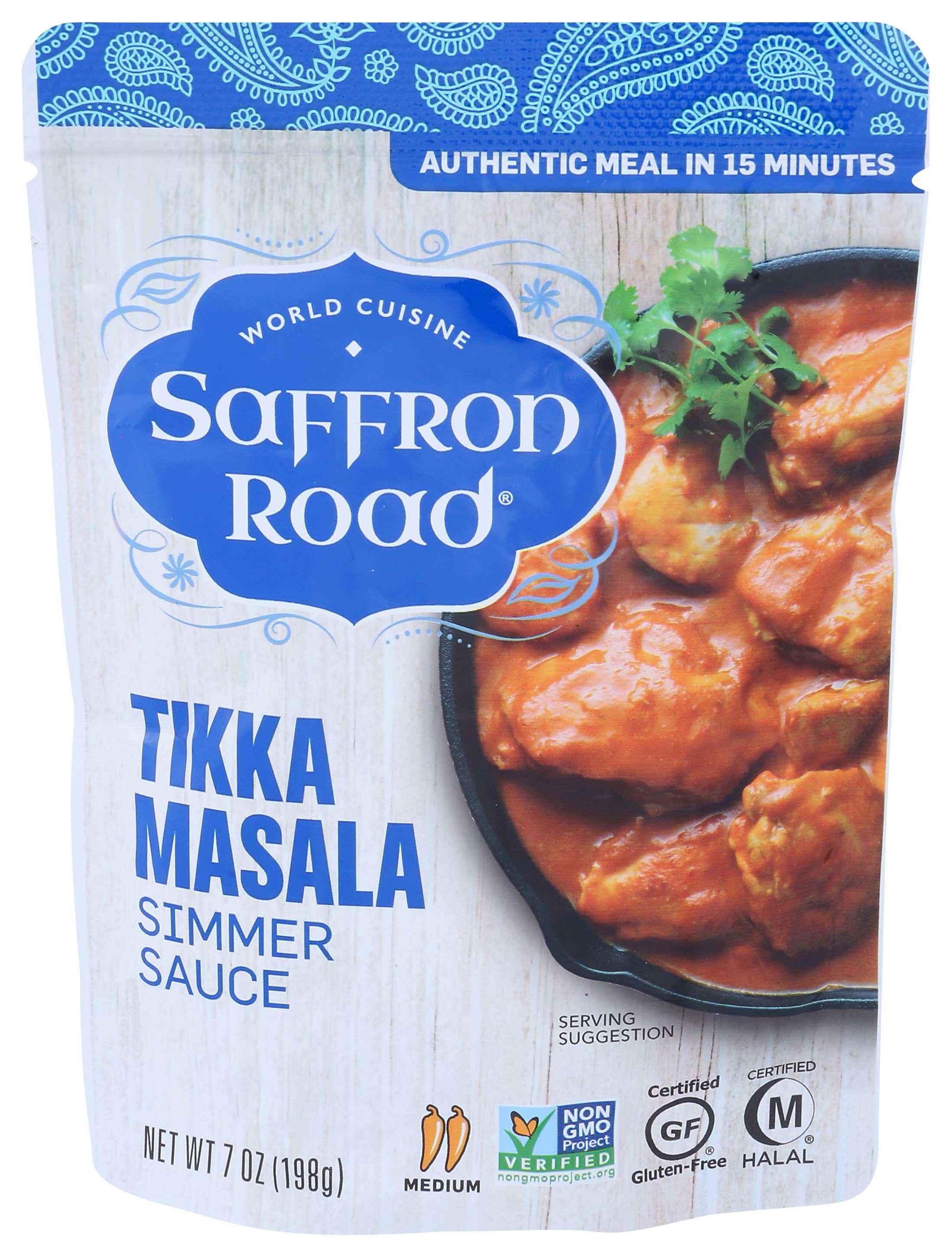 Saffron Road Tikka Masala Indian Simmer Sauce, 7 Ounce -- 8 per case.