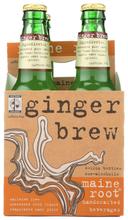 Maine Root Ginger Brew Soda, 12 Ounce - 4 per pack -- 6 packs per case.