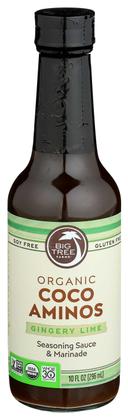 Big Tree Farms Organic Gingery Lime Coco Aminos Seasoning Sauce and Marinade, 10 Fluid Ounce -- 6 per case