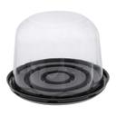 Pactiv RPET Black Cake Base with Rose Dome Lid, 2 Ounce Capacity -- 160 per case