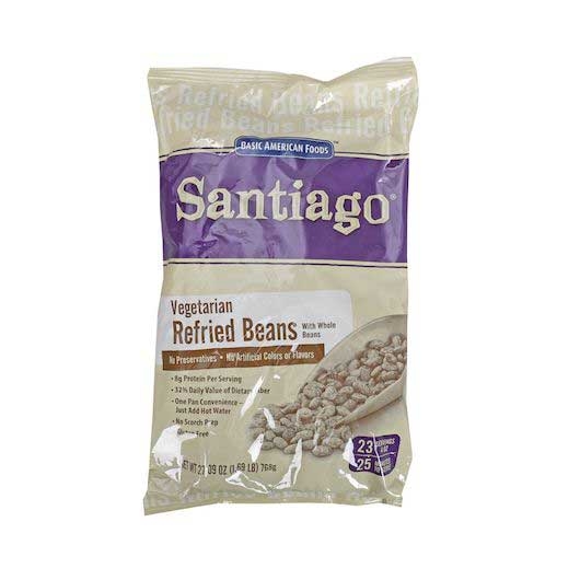 Santiago Vegetarian Refried Pinto Beans, 27.09 Ounce -- 6 per case