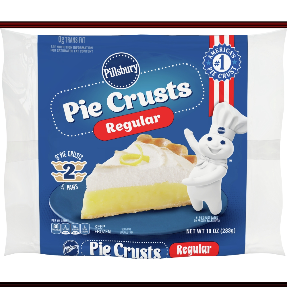 Pillsbury 9 Inch Regular Pie Crust, 10 Ounce - 2 per box -- 12 per case.