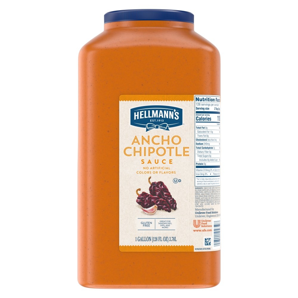 Single Hellmanns Real Ancho Chipotle Sauce Jug, 1 Gallon