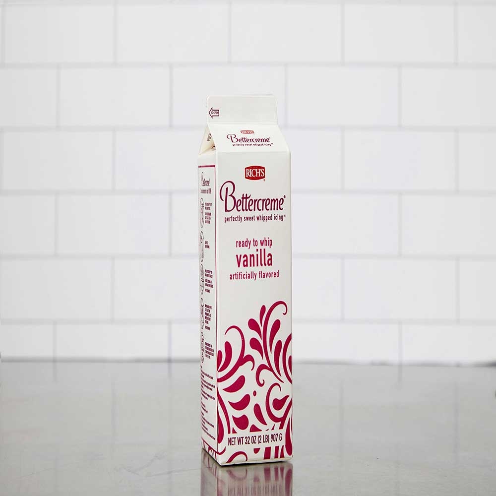 Rich's Vanilla Bettercreme Ready-to-Whip Non-Dairy Liquid Icing and Filling, 2 pound -- 12 per case