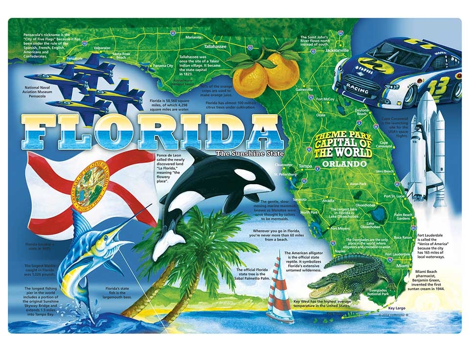 Hoffmaster Paper Florida Placemat, 9.75 x 14 inch -- 1000 per case.