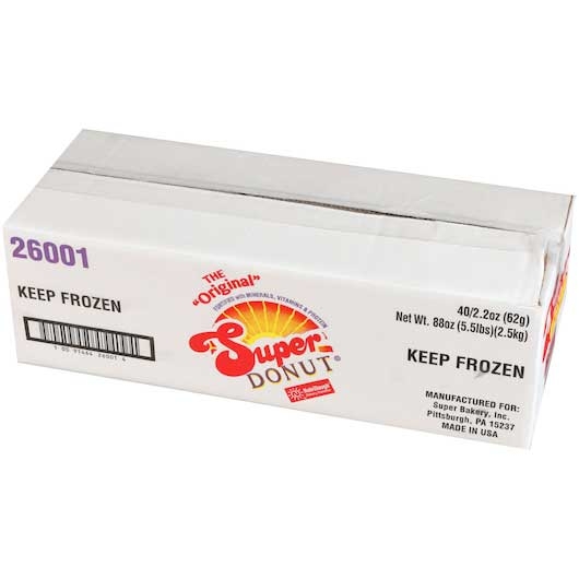 Super Bakery Original Super Donut, 2.25 Ounce -- 40 per case.