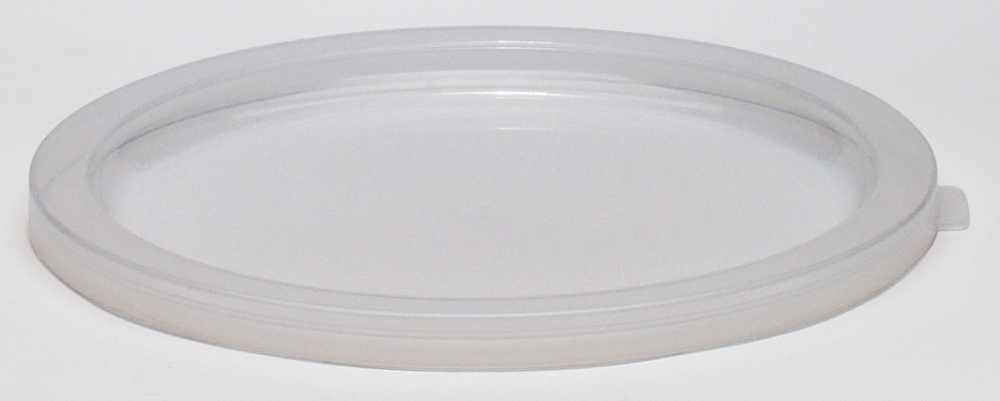Translucent 12/18/22 Qt Round Plastic Container Cover -- 6 per case