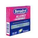 Benadryl Allergy Liqui Gel Dye Free Antihistamine 25 mg Capsules - 24 count per pack -- 24 packs per case