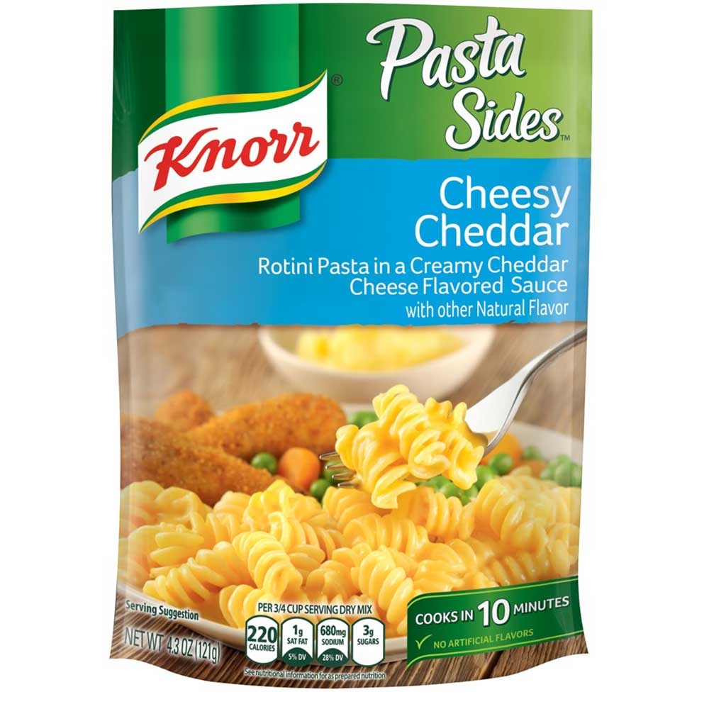 Knorr Cheesy Cheddar Pasta Side Meal, 4.3 Ounce -- 8 per case.