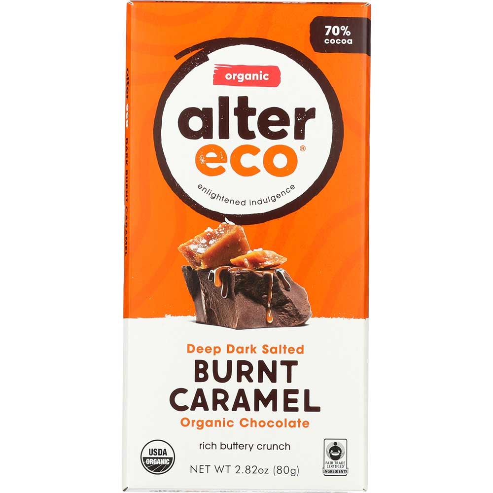 Alter Eco Foods Organic Dark Burnt Caramel Chocolate, 2.82 Ounce -- 12 per case.