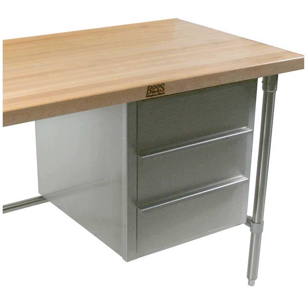 John Boos Stainless Steel 3 Tier Drawer for Work Table, 21 x 19 1/2 x 24 inch.