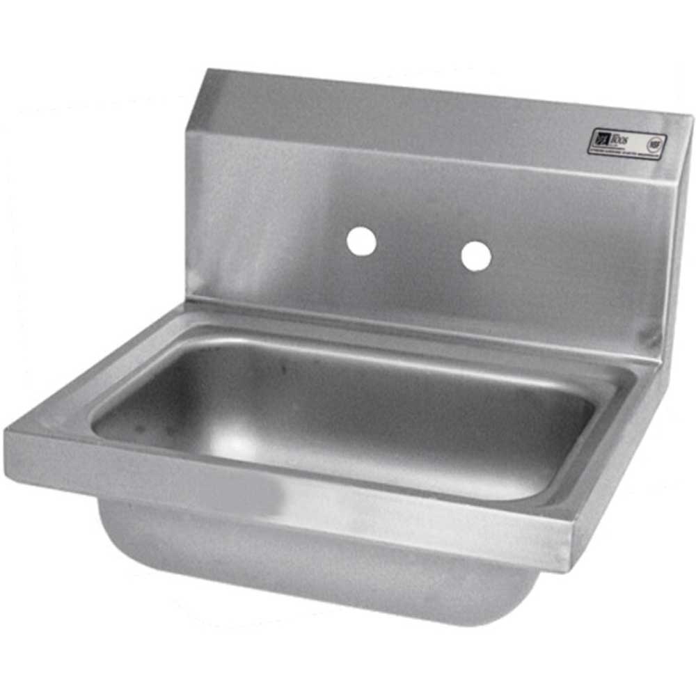 John Boos Stainless Steel Wall Mount Hand Sink with 3.5 inch Drain, 14 x 10 x 5 inch.