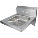 John Boos Stainless Steel Wall Mount Hand Sink with Splash Mount Faucet, 14 x 16 x 5 inch.