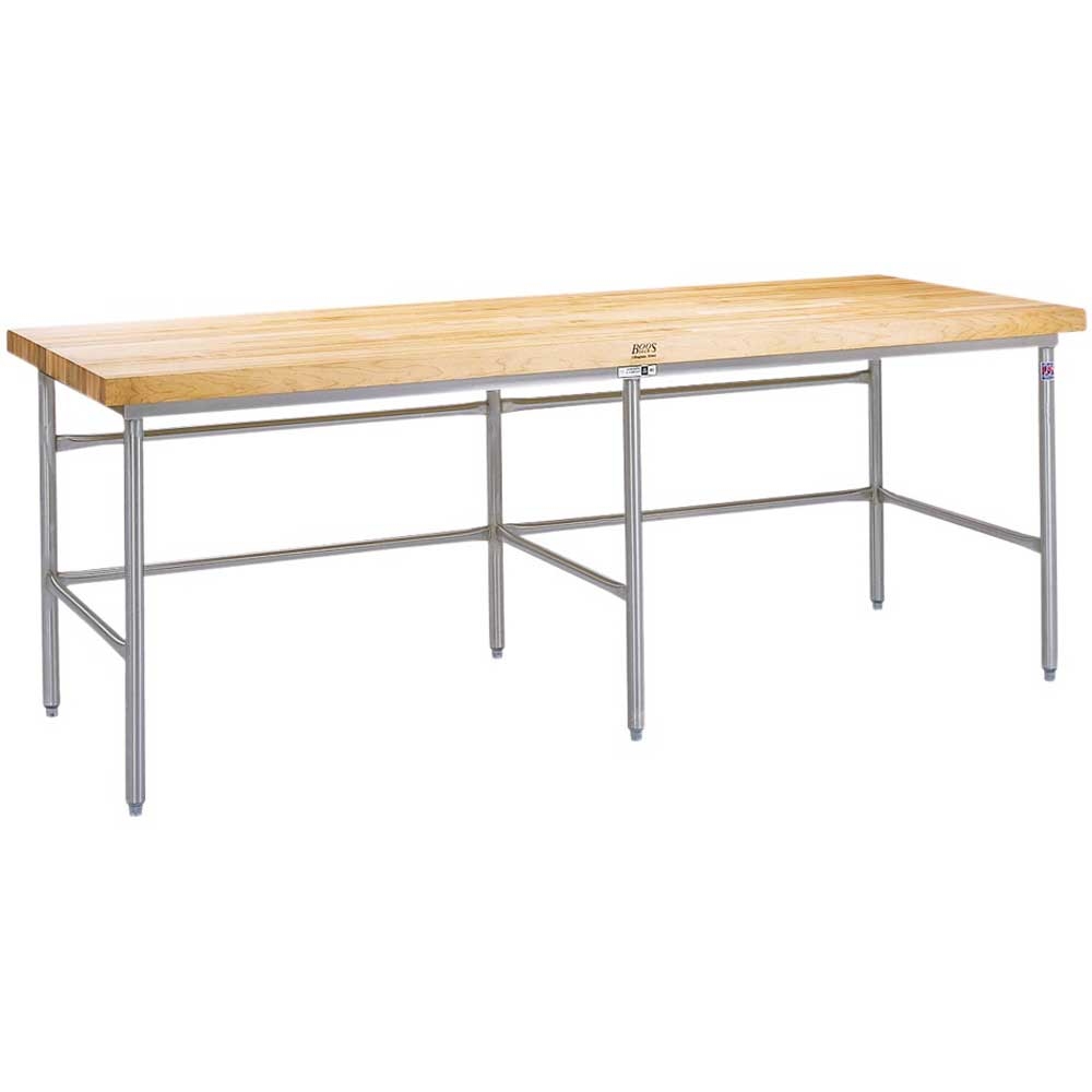 John Boos Galvanized Steel Bakers Frame with Bin Stops and Guides, 120 x 30 inch.