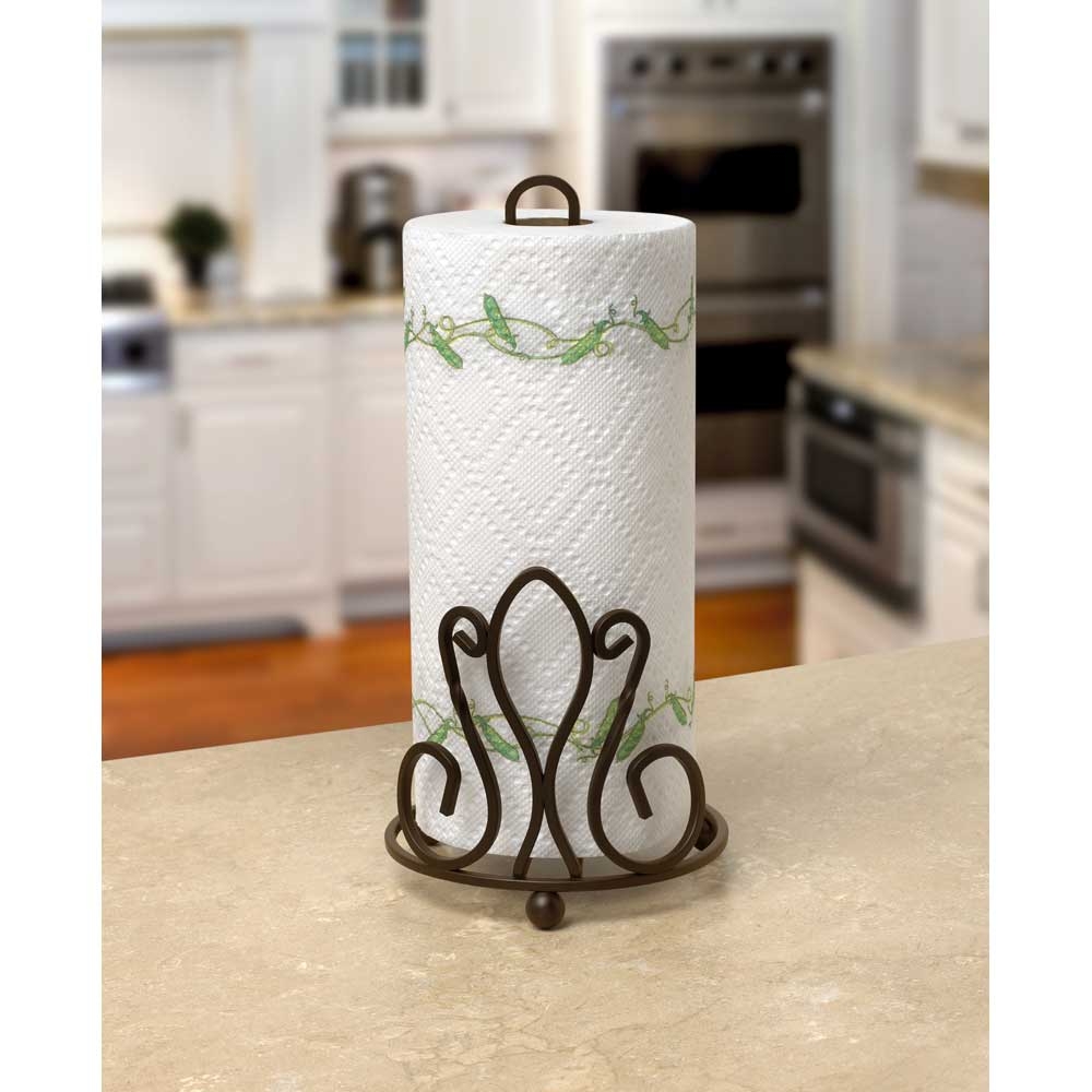 Spectrum Bronze Patrice Paper Towel Holder, 13 x 6.75 x 6.75 inch.