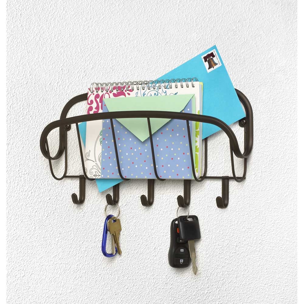 Spectrum Ashley Wall Mount Bronze Single Letter Holder, 6.5 x 2.5 x 12 inch.