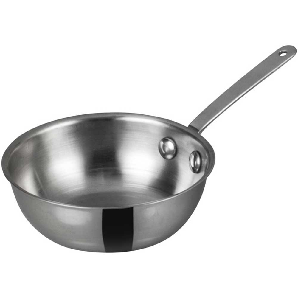 Winco Stainless Steel Mini Wok, 3 3/8 inch Dia x 1 inch Height -- 12 per case.