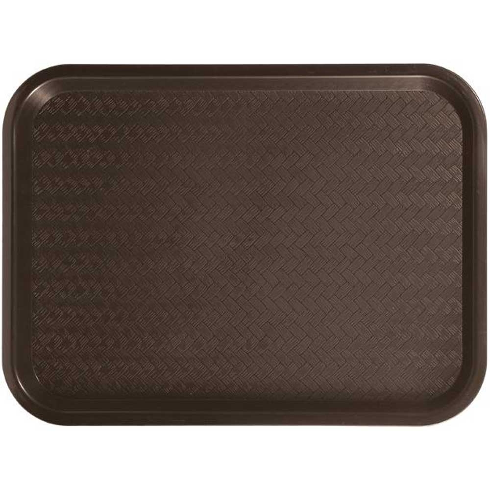 Winco Plastic Brown Fast Food Tray, 12 x 16 inch -- 12 per case.