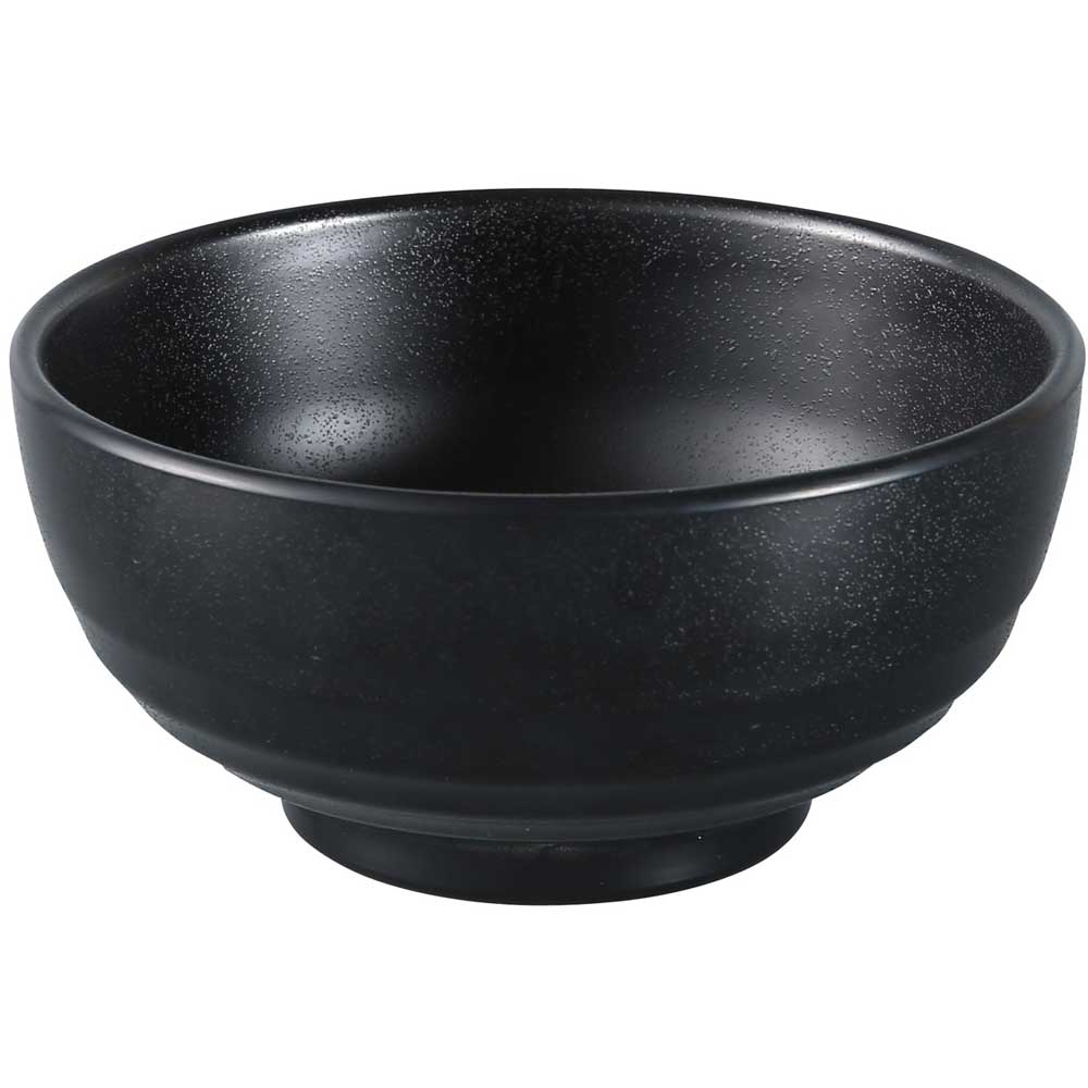 Yanco Asian Style Melamine Round Black Pearl Woodong Noodle Bowl, 26 Ounce -- 48 per case.
