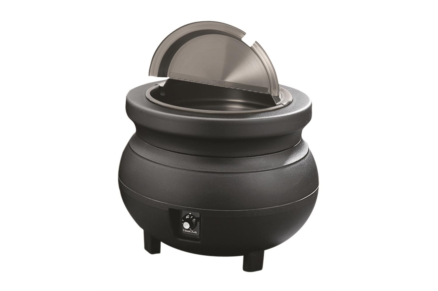 Warmer Black, 11Qt (10.4L) Inset, Cover W/ Hinge, Soup Cards, Soupr Clip -- 1 Per Case