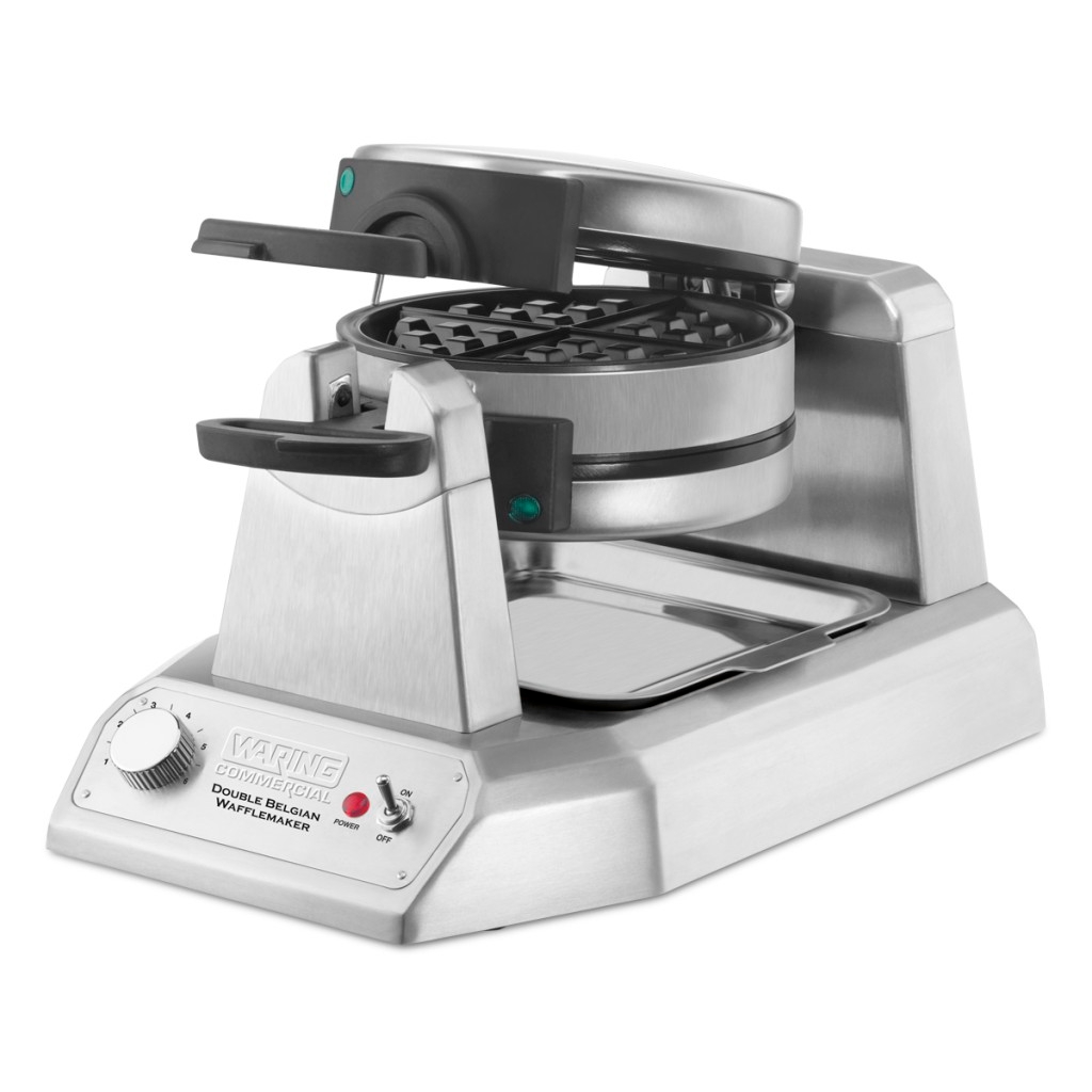 Waring Commercial Heavy Duty Double Vertical Belgian Waffle Maker, 120 Volts.