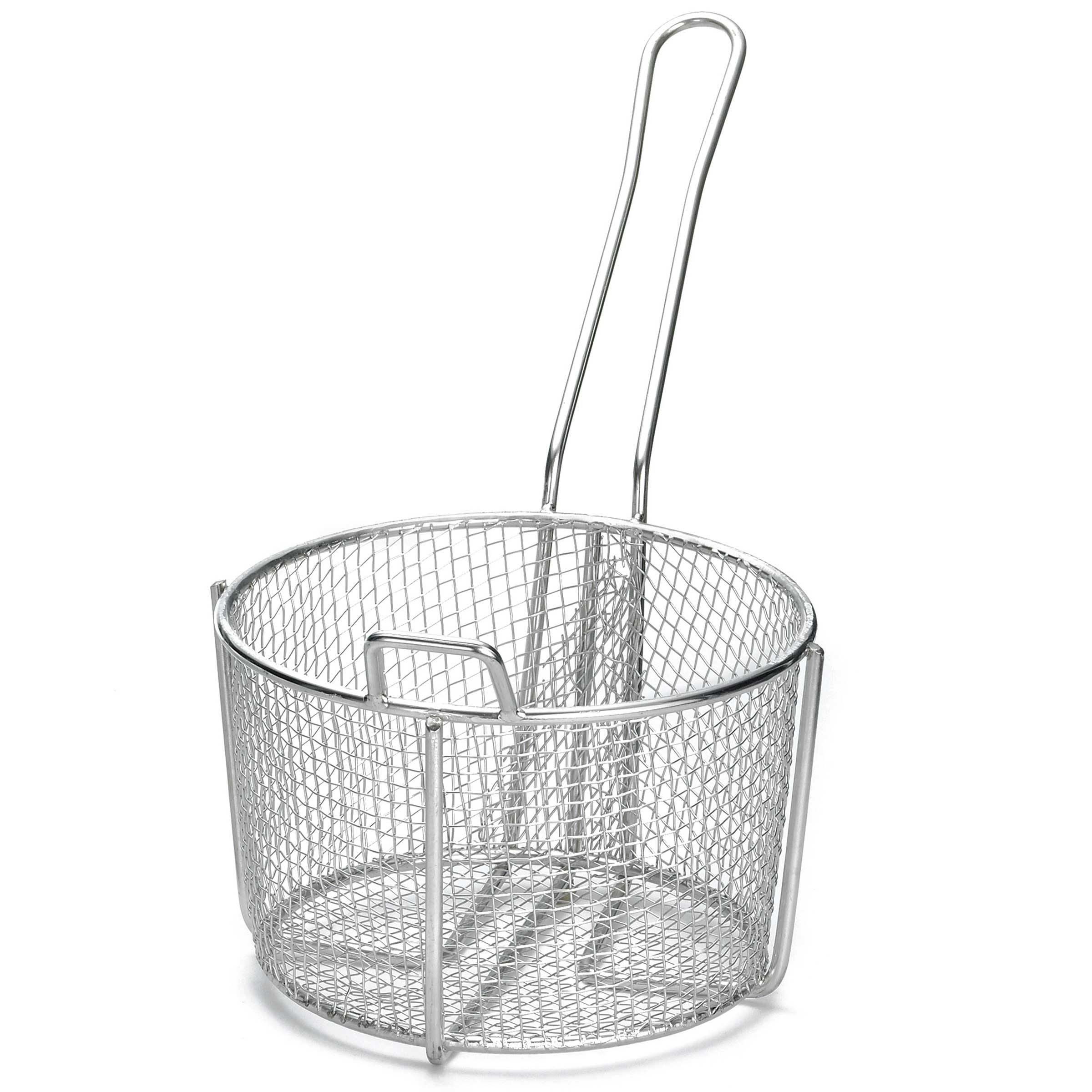 Tablecraft 18/8 Stainless Steel Round Cooking Basket, 8.25 x 8.25 x 5 inch -- 2 per case