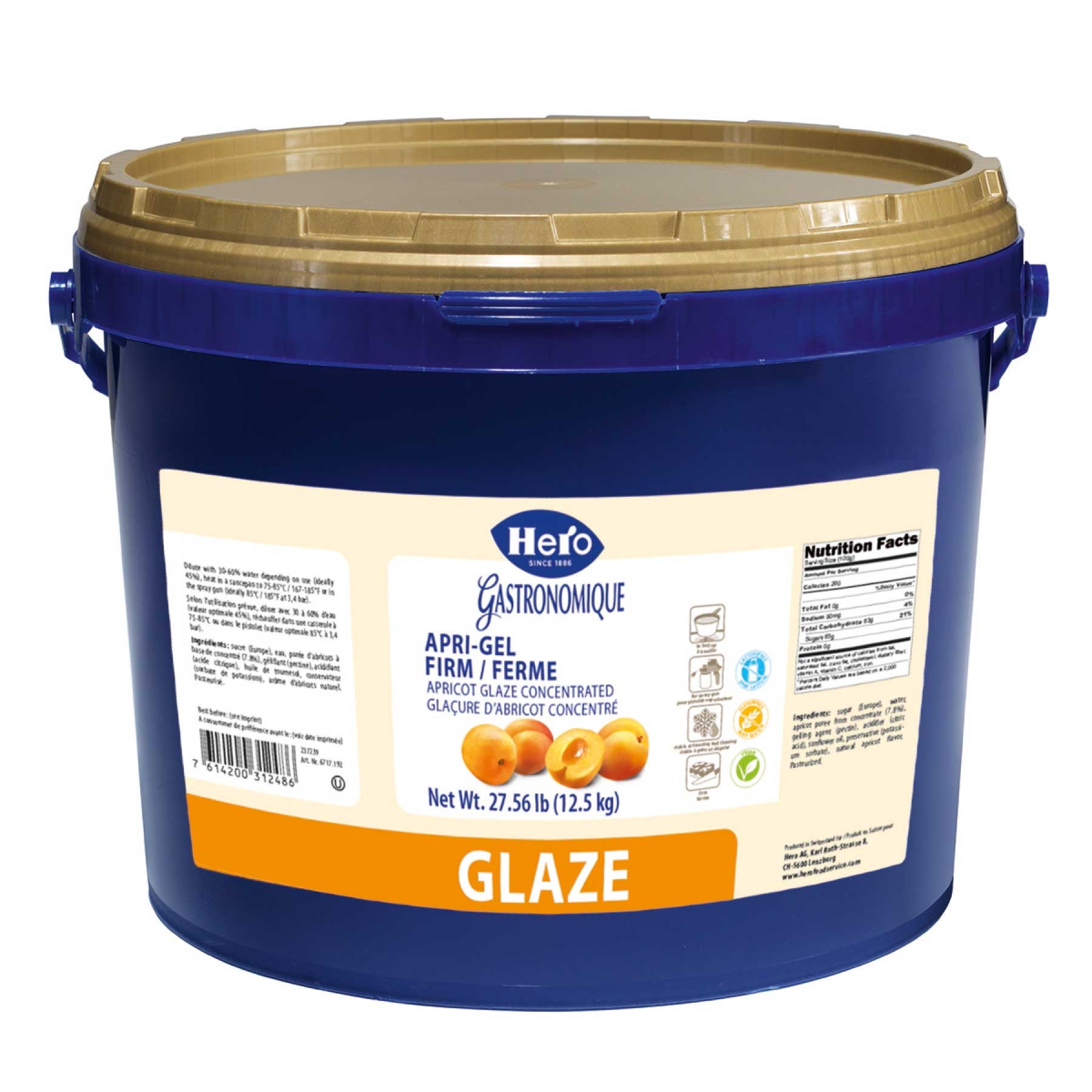 Hero Concentrated Firm Aprigel Glaze, 27.5 Pound.
