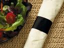 Hoffmaster Black Paper Napkin Band, 1.5 x 4.25 inch -- 20000 per case.