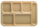 Camwear Six Compartment School Tray, Beige, 10 X 14 1/2 X 15/16 inch -- 24 per case.