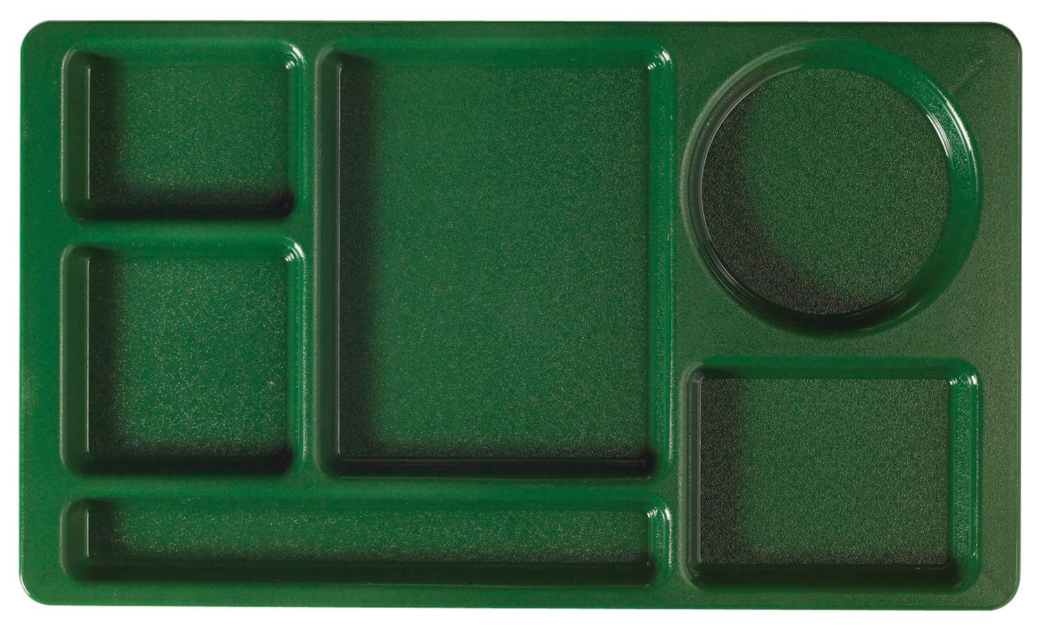 Camwear 2 x 2 Six Compartment Polycarbonate School Tray, Sherwood Green, 8 3/4 x 15 inch -- 24 per case.