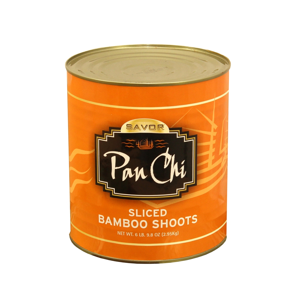 Pan Chi Sliced Bamboo Shoots, Number 10 Can -- 6 per case.