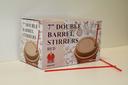 Goldmax Red Unwrapped Double Barrel Stirrer, 7 inch -- 10000 per case.