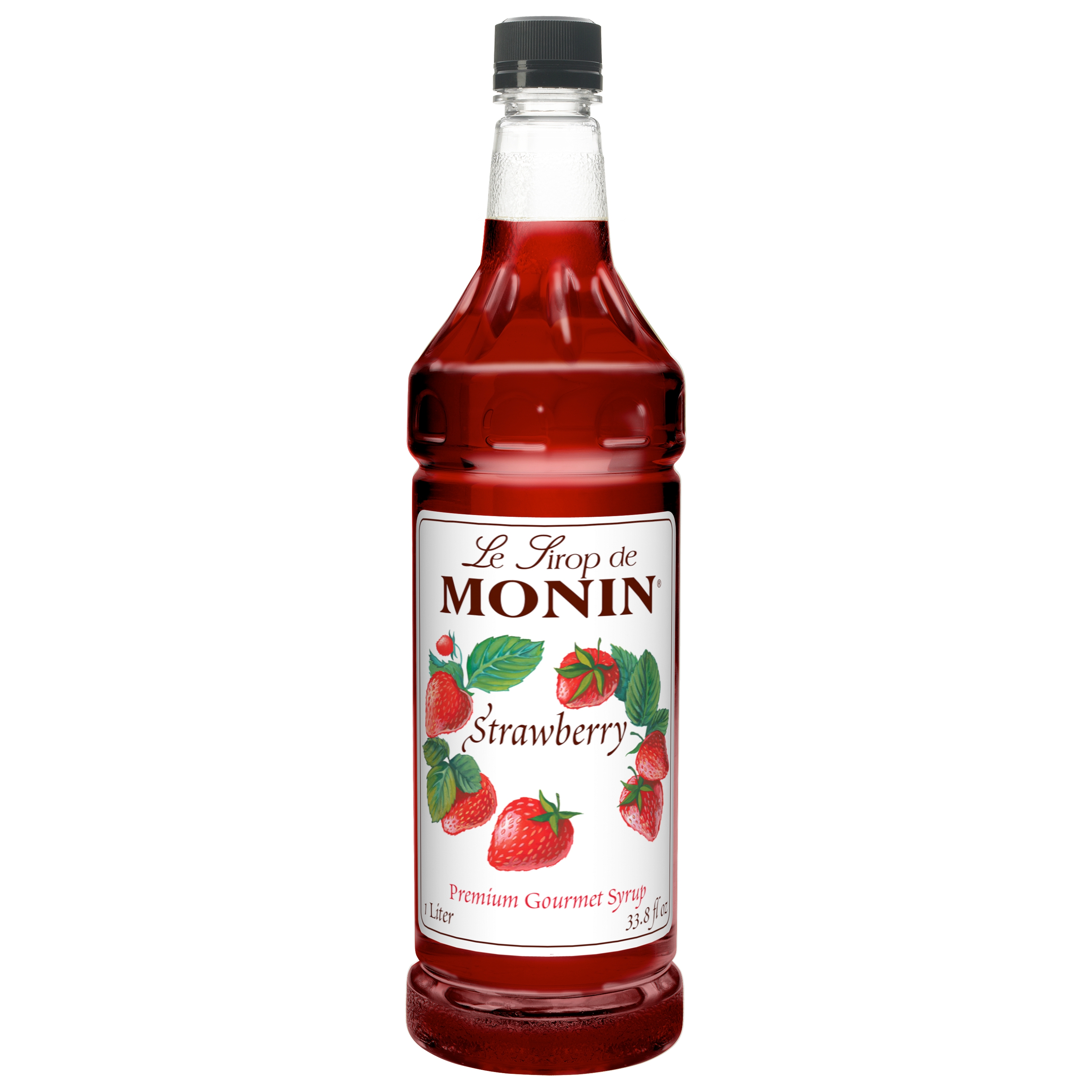 Monin Strawberry Flavor Syrup, 1 Liter -- 4 Case