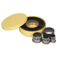 Alegacy Tinned Steel Plain Round Cookie Cutter Set -- 1 set.