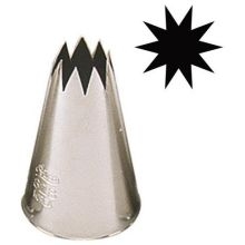 Alegacy Stainless Steel Star Tip Pastry Tube - Tip Number 0.