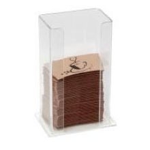 Dispense Rite Clear Acrylic Countertop Coffee Sleeve Dispenser, 10 x 6 1/2 x 4 1/2 inch -- 3 per case.
